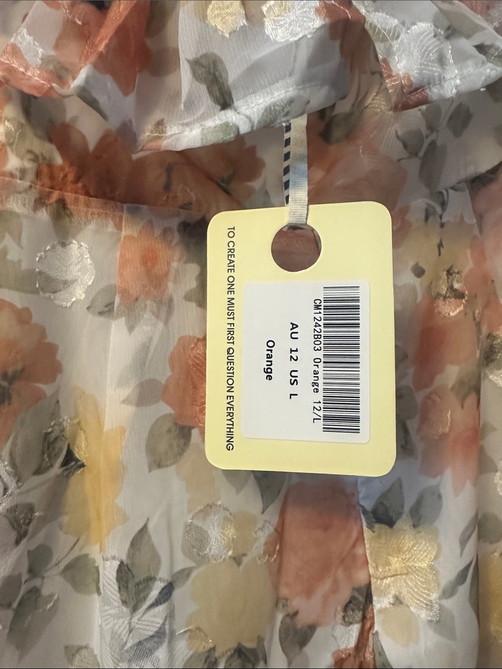 Selfie Leslie Peach Floral Mini Dress with Ruffles - Picture 2 of 4